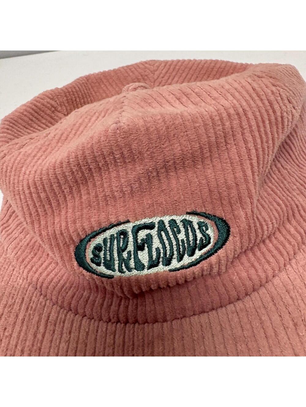 Surf Cords Pink Corduroy Strapback Hat Surf Skate Streetwear Dad Cap Logo - Picture 2 of 6